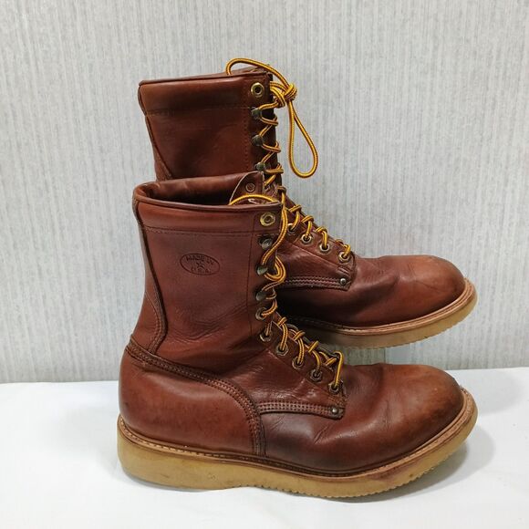 Men’s Work Boots USA Made Goodyear Welt Brown Leather Oil Resistant 8–8.5... main image 10